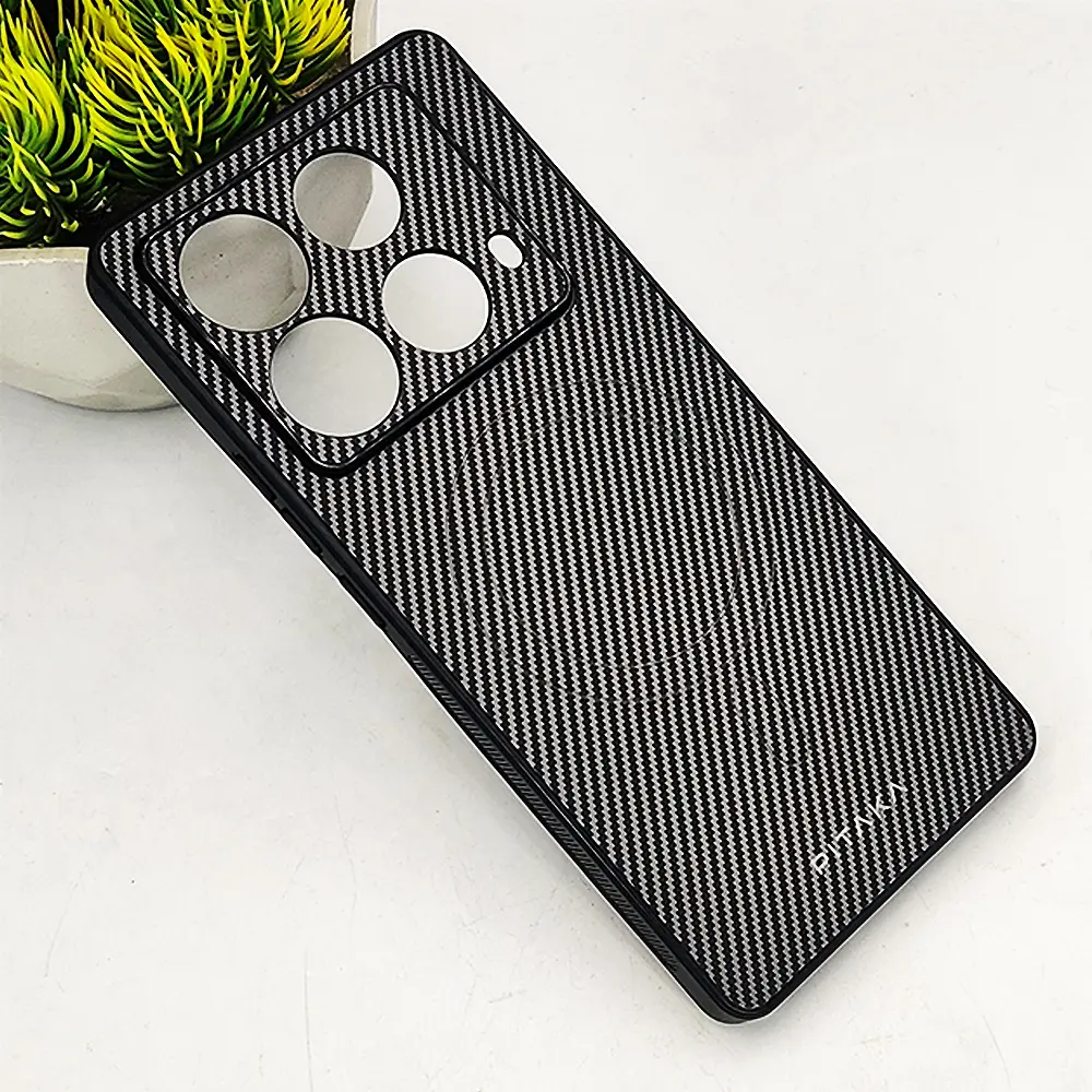 Infinix Note 40 4G PITAKA Carbon Fiber With Wireless Magsafe Back Case (Titanium)
