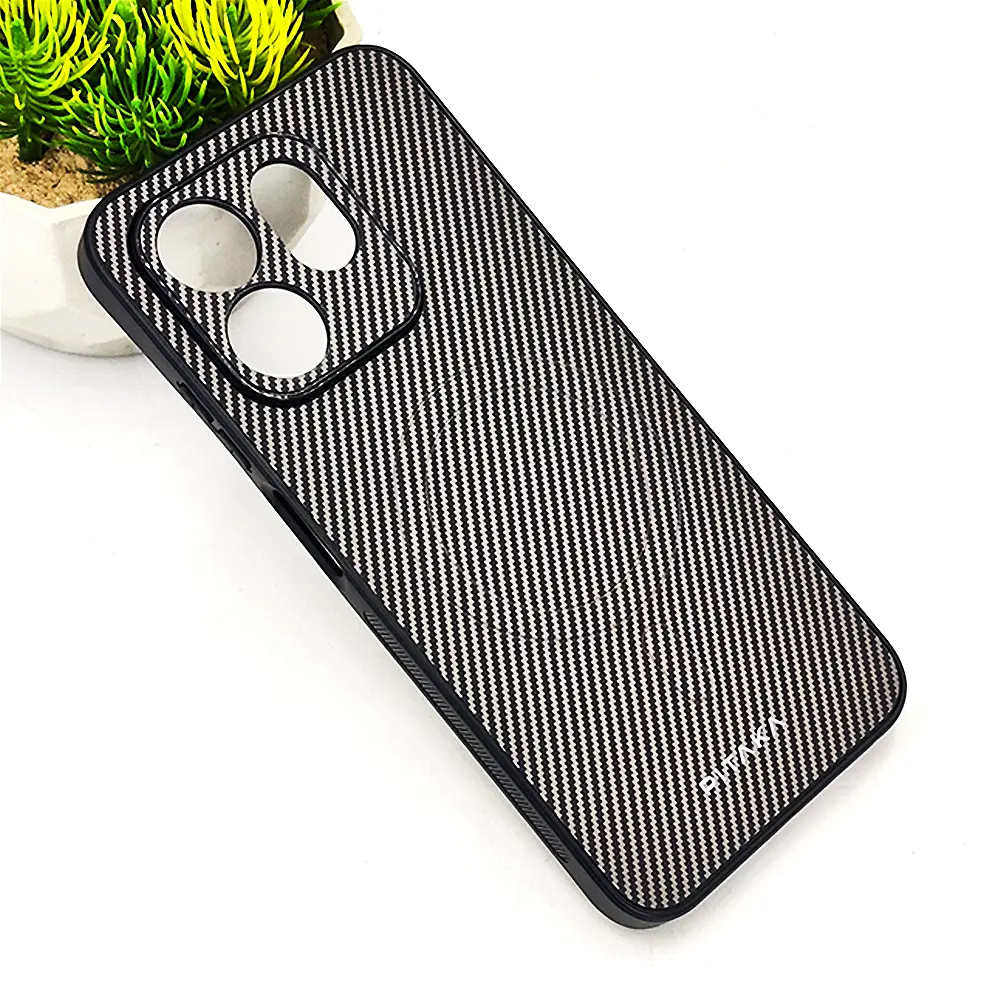 Infinix Hot 50i|Smart 9|Smart 9 HD PITAKA Carbon Fiber With Wireless Magsafe Back Case (Titanium)