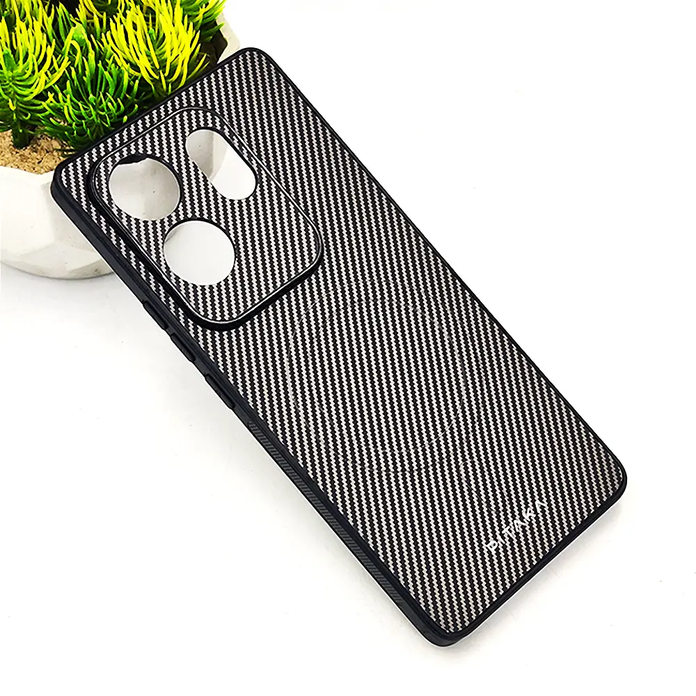 Infinix Zero 30 4G PITAKA Carbon Fiber With Wireless Magsafe Back Case (Titanium)