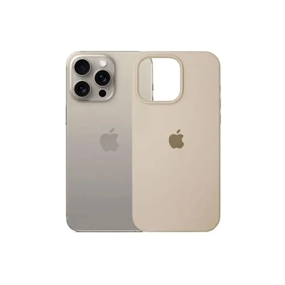 iPhone 15 Pro Max Official Soft Silky Back Case (Desert Titanium)