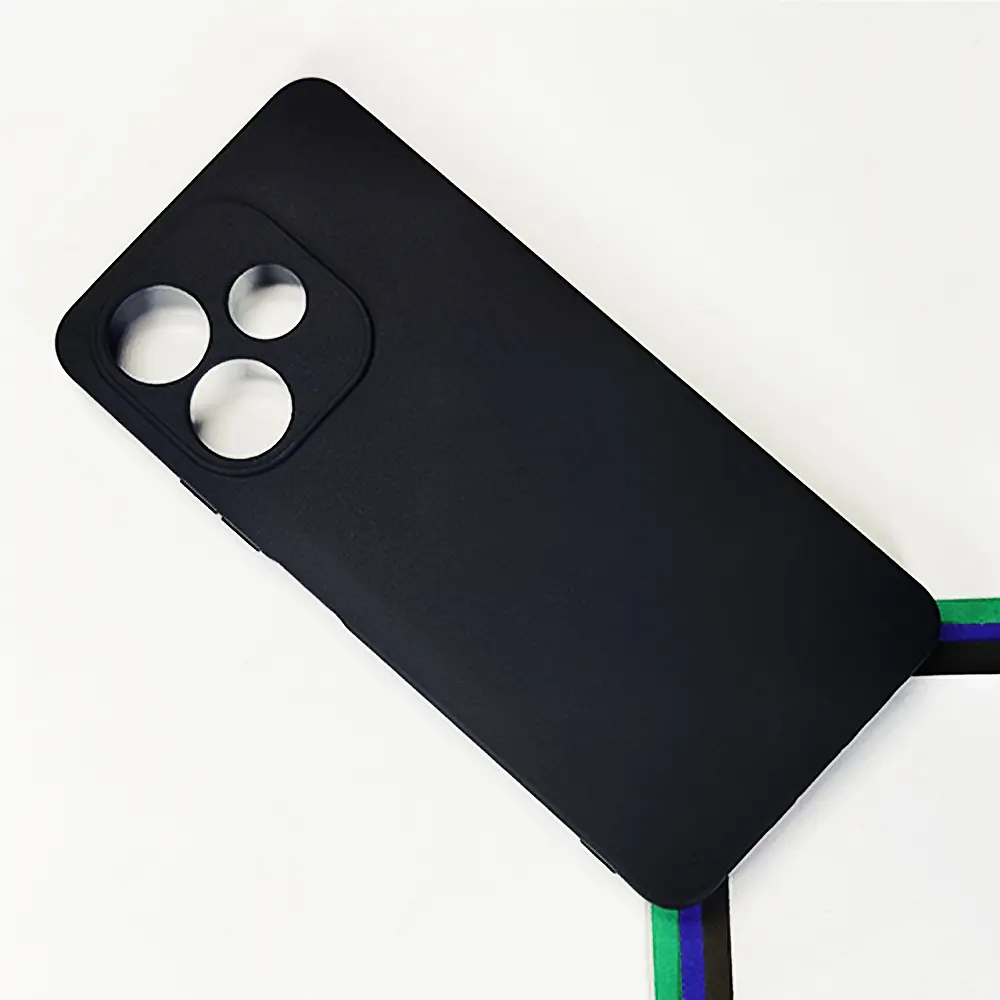 Oppo A5 Pro 4G Matte Soft Silicone Paper Back Case (Black)