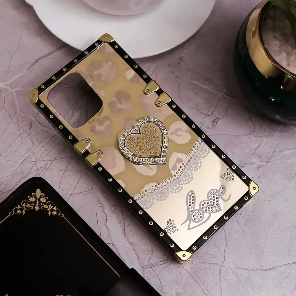 [PO60BORELMEC51-5-8] Oppo Realme C51/C53/Noe 50 Ladies Luxury LV Case With Back Ring Case (Orange)