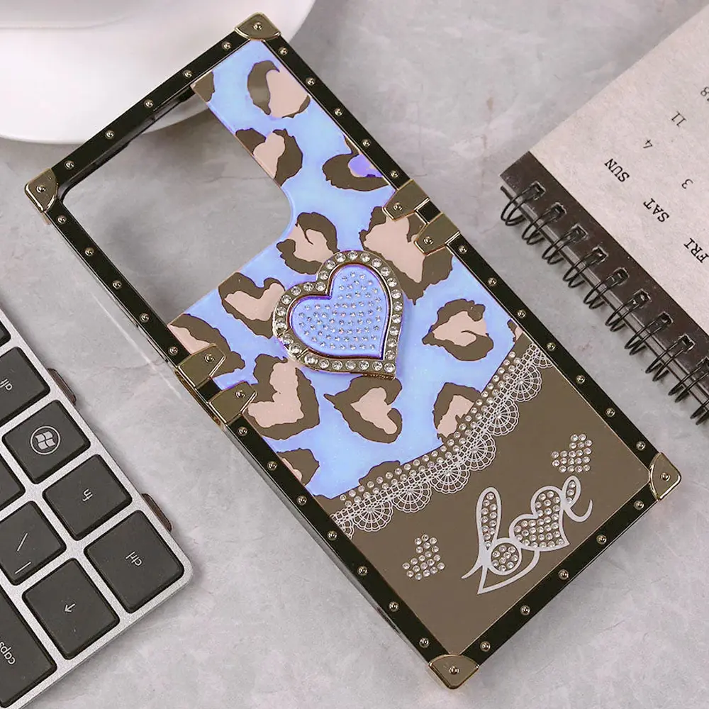 [PO60BORELMEC61-5-16] Oppo Realme C61/C63/Note 60/Note 60X Ladies Luxury LV Case With Back Ring Case (Sky Blue)