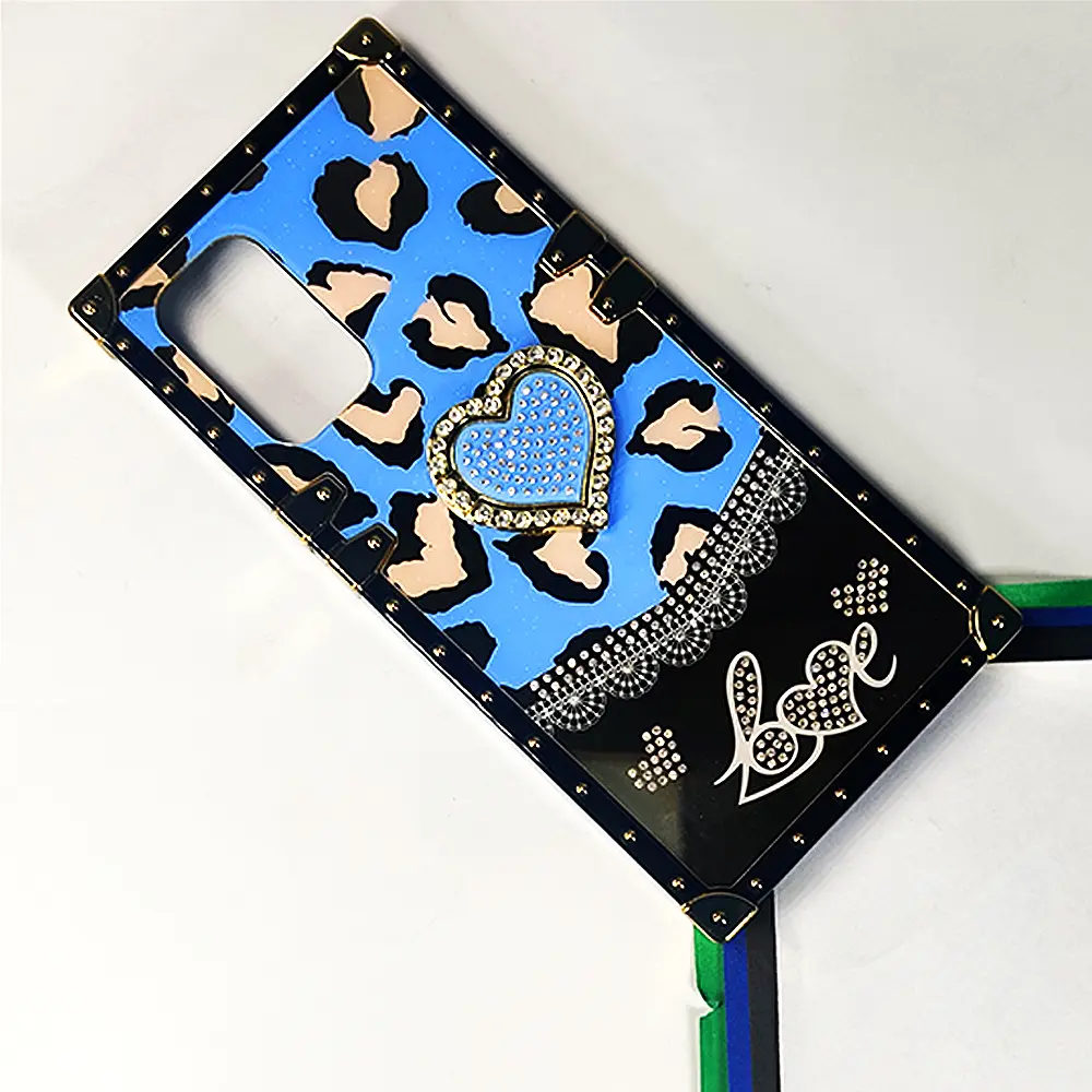 [PO60BORNO6-5-16] Oppo Reno 6 4G Ladies Luxury LV Case With Back Ring Case (Sky Blue)