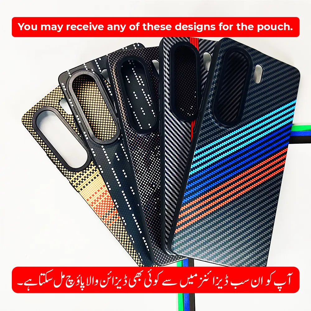 Tecno Camon 40 4G 3D PITAKA Fiber Fusion Stripe Edition Back Case (Black)