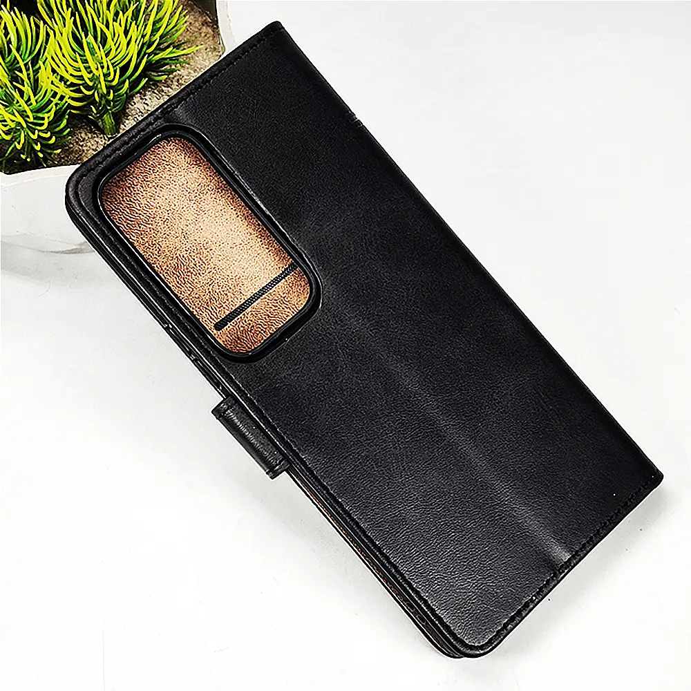 Vivo V30 5G NMT Premium Luxuary Leather Book Case (Black) 