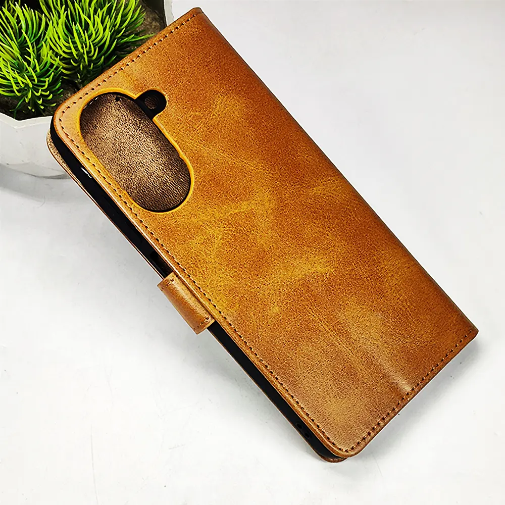 Xiaomi Redmi A5 4G|Poco C71 4G NMT Premium Luxuary Leather Book Case (Golden)