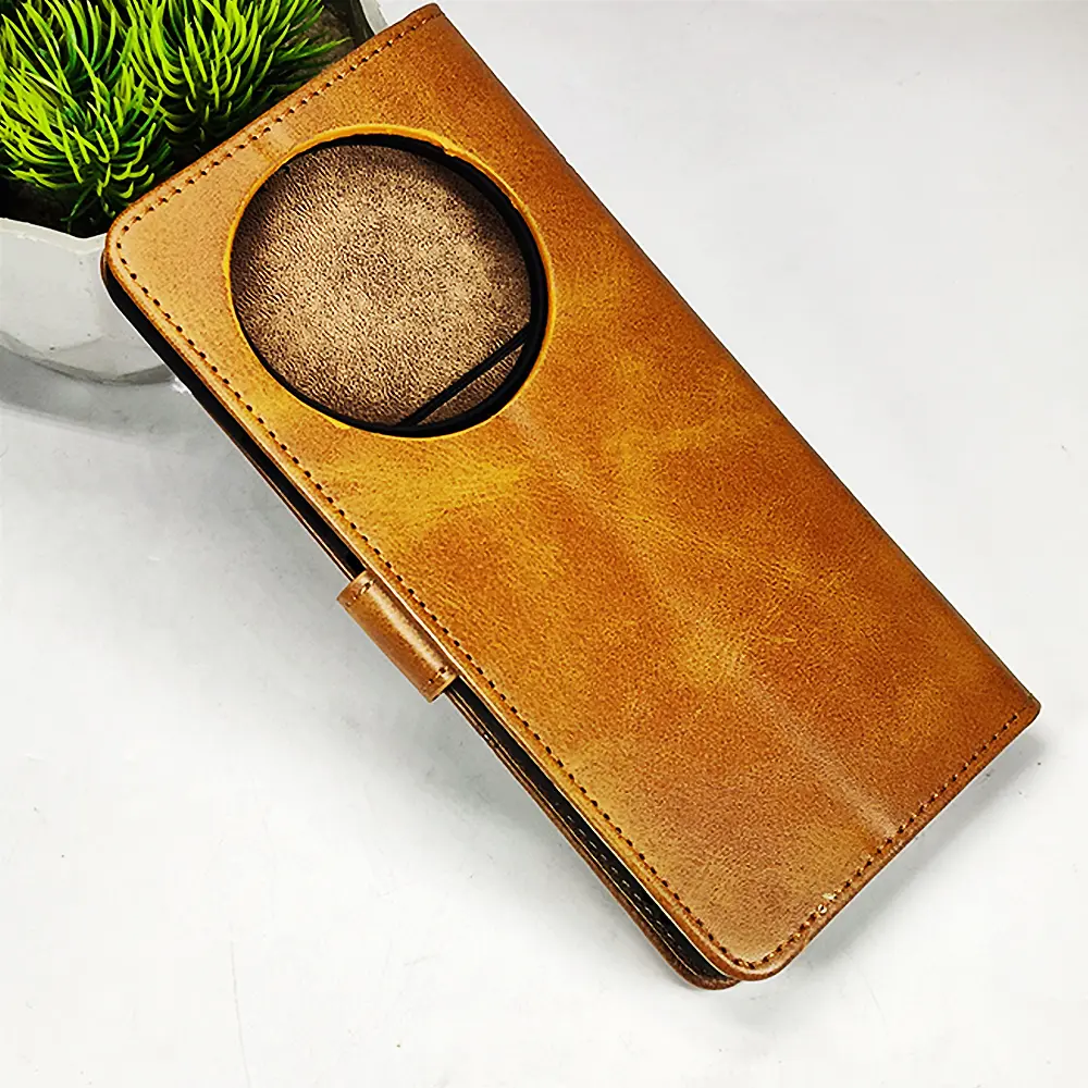 [PO42FBMIA3-4-5] Xiaomi Redmi A3x|Redmi A3 NMT Premium Luxuary Leather Book Case (Golden)