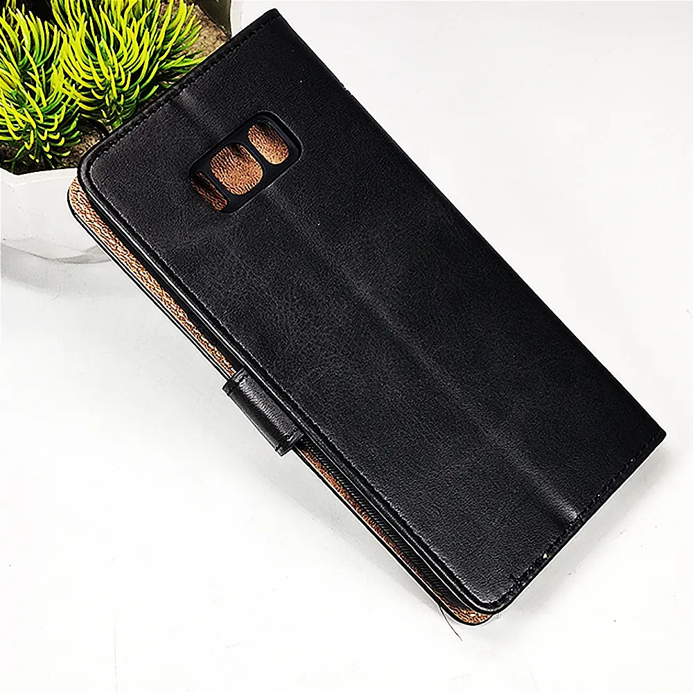 Samsung Galaxy S8 Plus NMT Premium Luxuary Leather Book Case (Black)