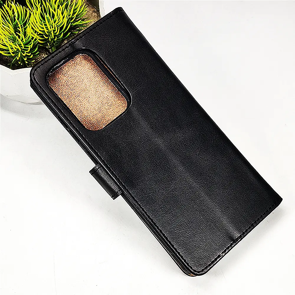 Samsung Galaxy S20 Ultra NMT Premium Luxuary Leather Book Case (Black)