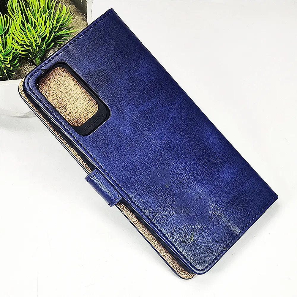 Samsung Galaxy S20 Plus NMT Premium Luxuary Leather Book Case (Navy Blue)