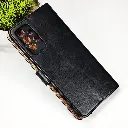 Samsung Galaxy A13 NMT Premium Luxuary Leather Book Case (Black)