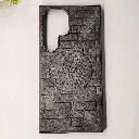 Samsung Galaxy S24 Ultra Prick Pattern Premium Leather Back Case (Natural Titanium)