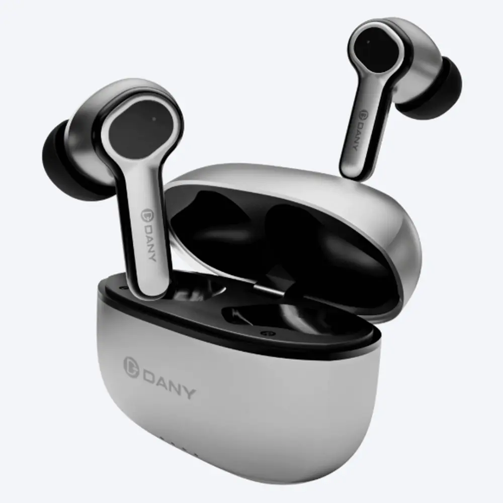 Dany Alpha Aitdots 500 Wireless Bluetooth Earbuds With ANC Mode (Silver)