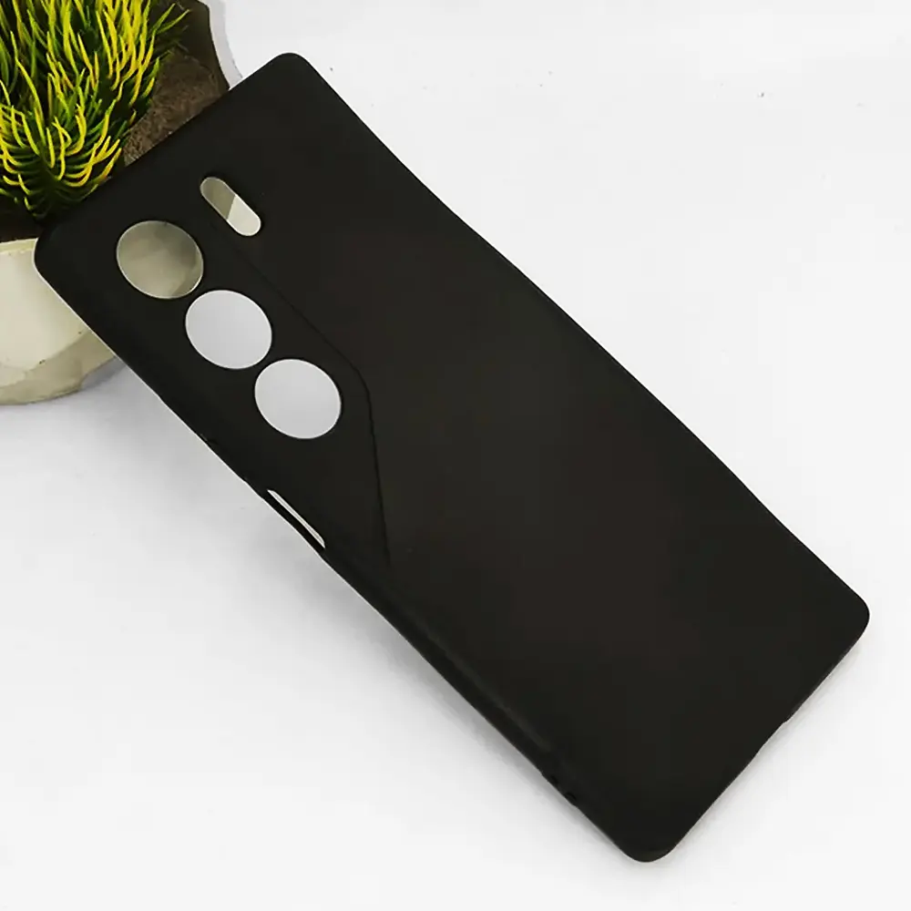 [PO4BTCMN40-4-2] Tecno Camon 40 4G Matte Soft Silicone Paper Back Case (Black)