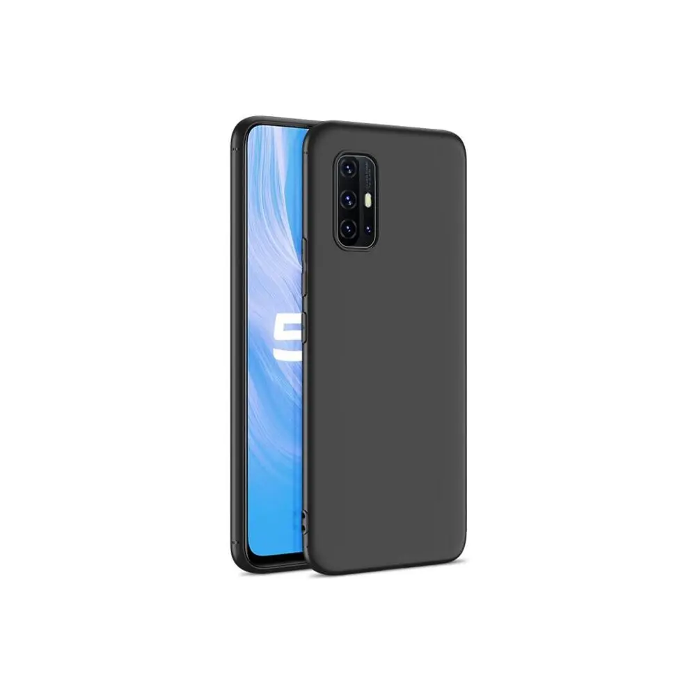 Vivo V17 4G Matte Soft Silicone Paper Back Case (Black)