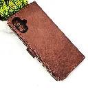 Samsung A06 NMT Premium Luxuary Leather Book Case (Dark Brown)