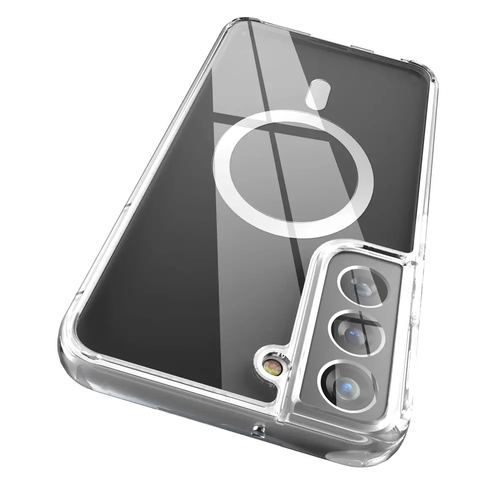 Samsung Galaxy S22 Magnetic Magsafe Wirelees Transparent Back Case