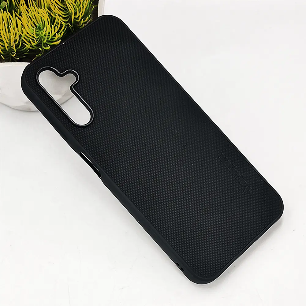 Samsung A14 4G Spigen Hard Dotted Leather Back Case (Black)