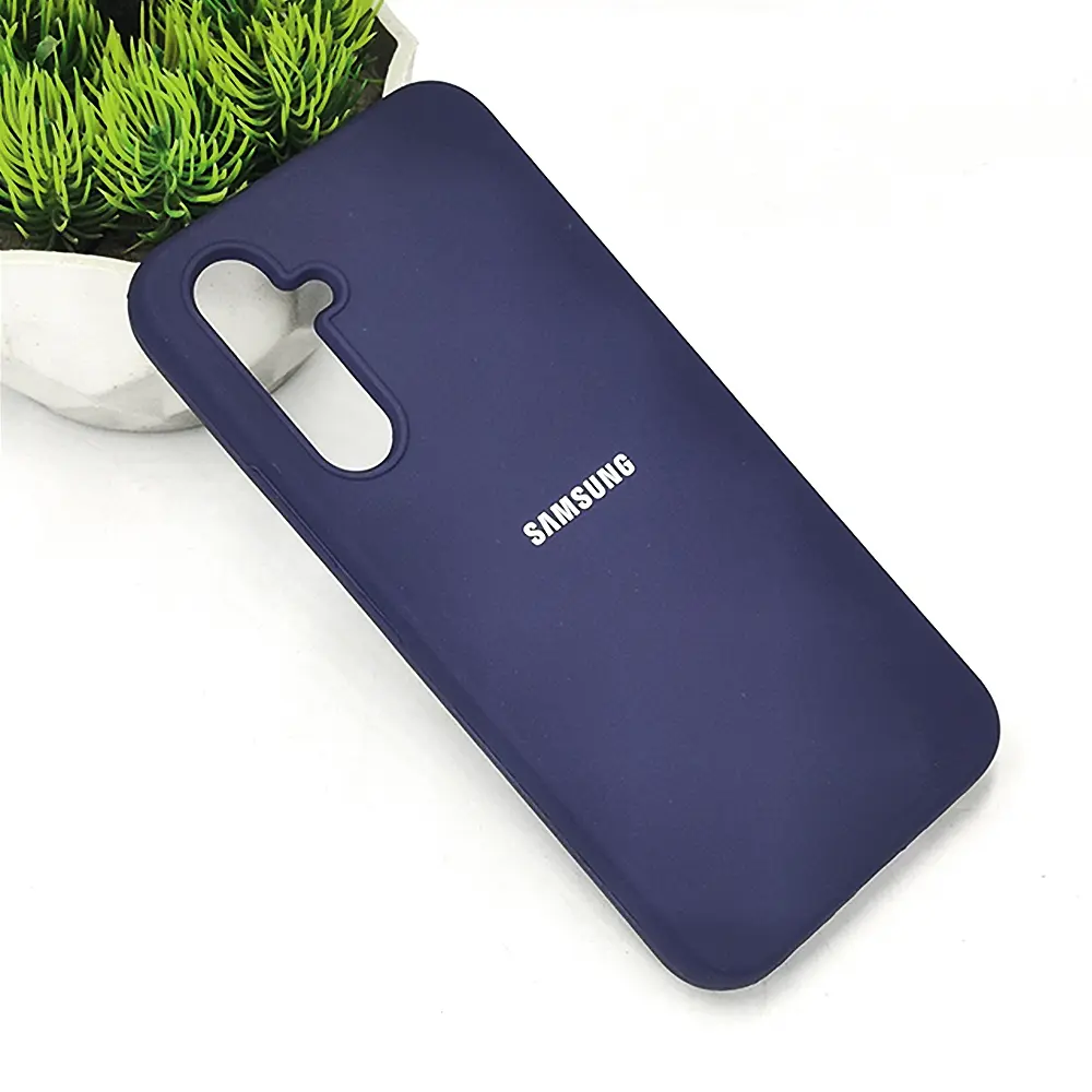 Samsung A54 5G Original Official Soft Silky Case (Navy Blue)