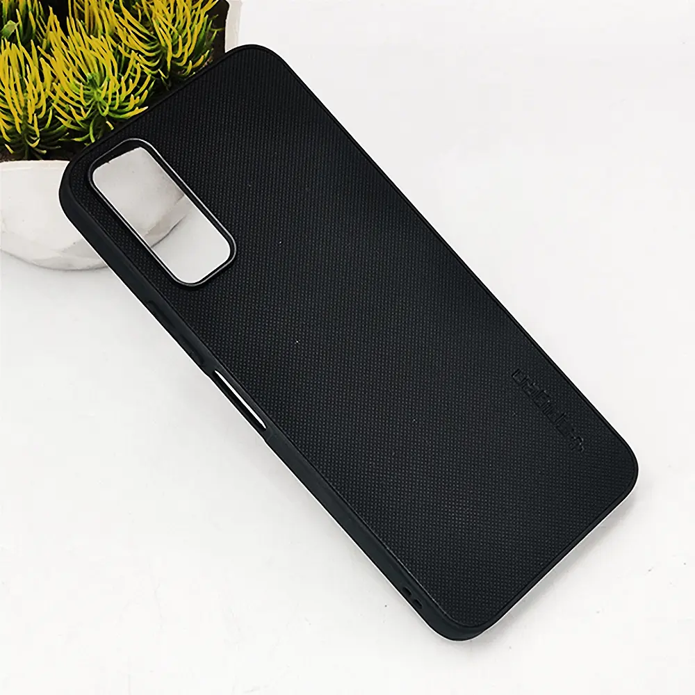 Vivo Y20/Y12S/Y12A/Y20S/Y20I Spigen Hard Dotted Leather Back Case (Black)