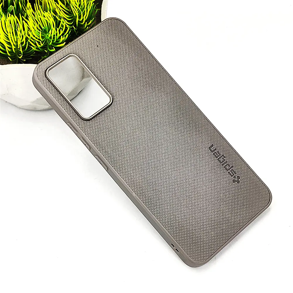 Vivo V21E/Y73 4G Spigen Hard Dotted Leather Back Case (Gray)