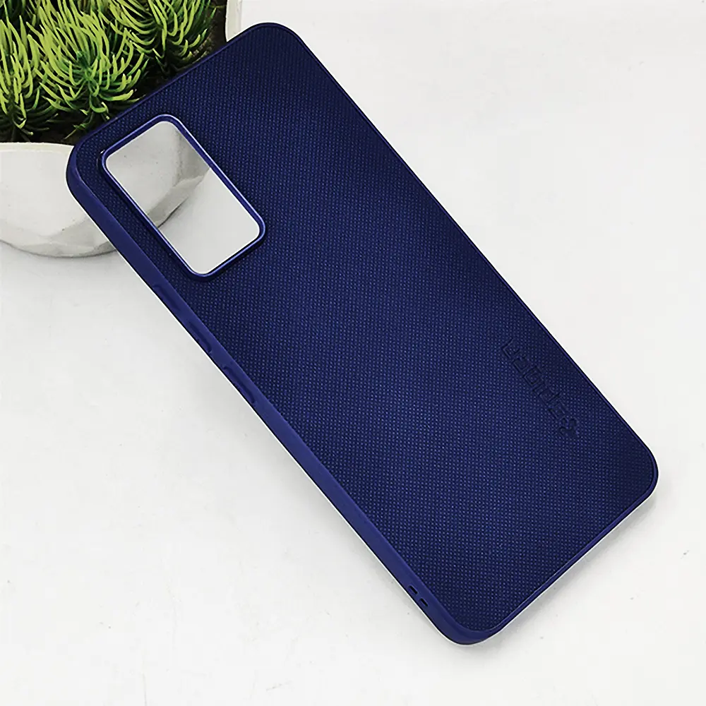 Vivo V21E/Y73 4G Spigen Hard Dotted Leather Back Case (Navy Blue)