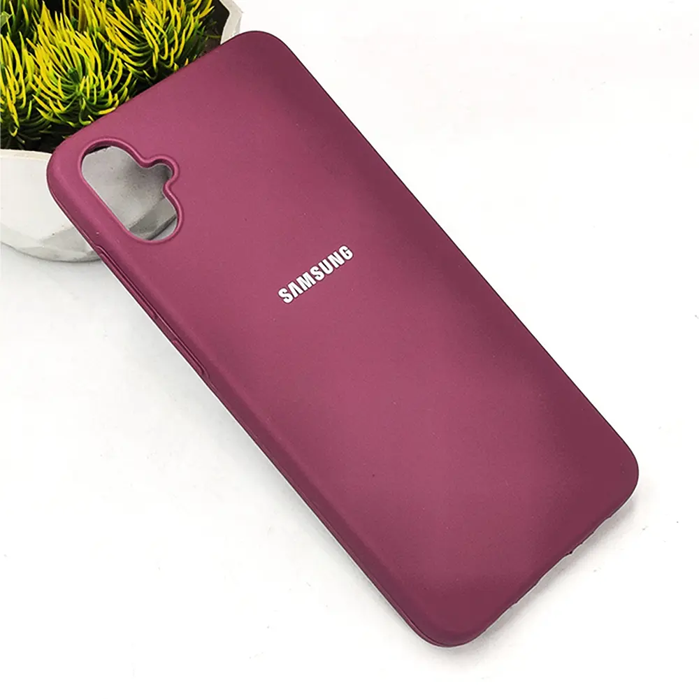 Samsung Galaxy A05 Original Official Soft Silky Back Case (Maroon)