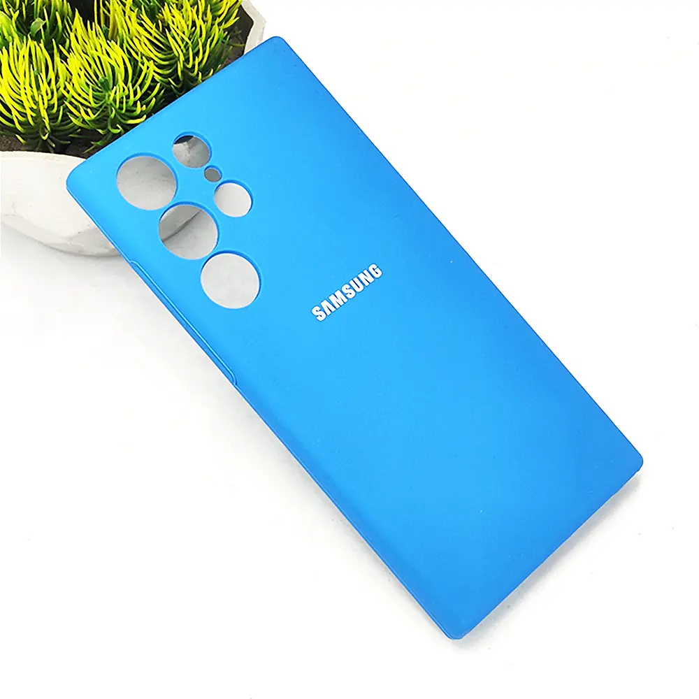[PO23BSS23U-1-16] Samsung Galaxy S23 Ultra Back Case Soft Mobile Pouch (Sky Blue)