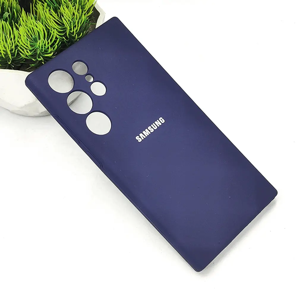 Samsung Galaxy S24 Ultra Official Soft Silky Back Case (Navy Blue)
