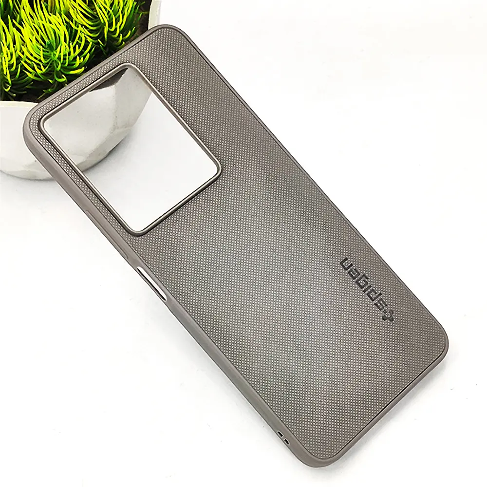 Infinix Note 30 4G Spigen Hard Dotted Leather Back Case (Gray)