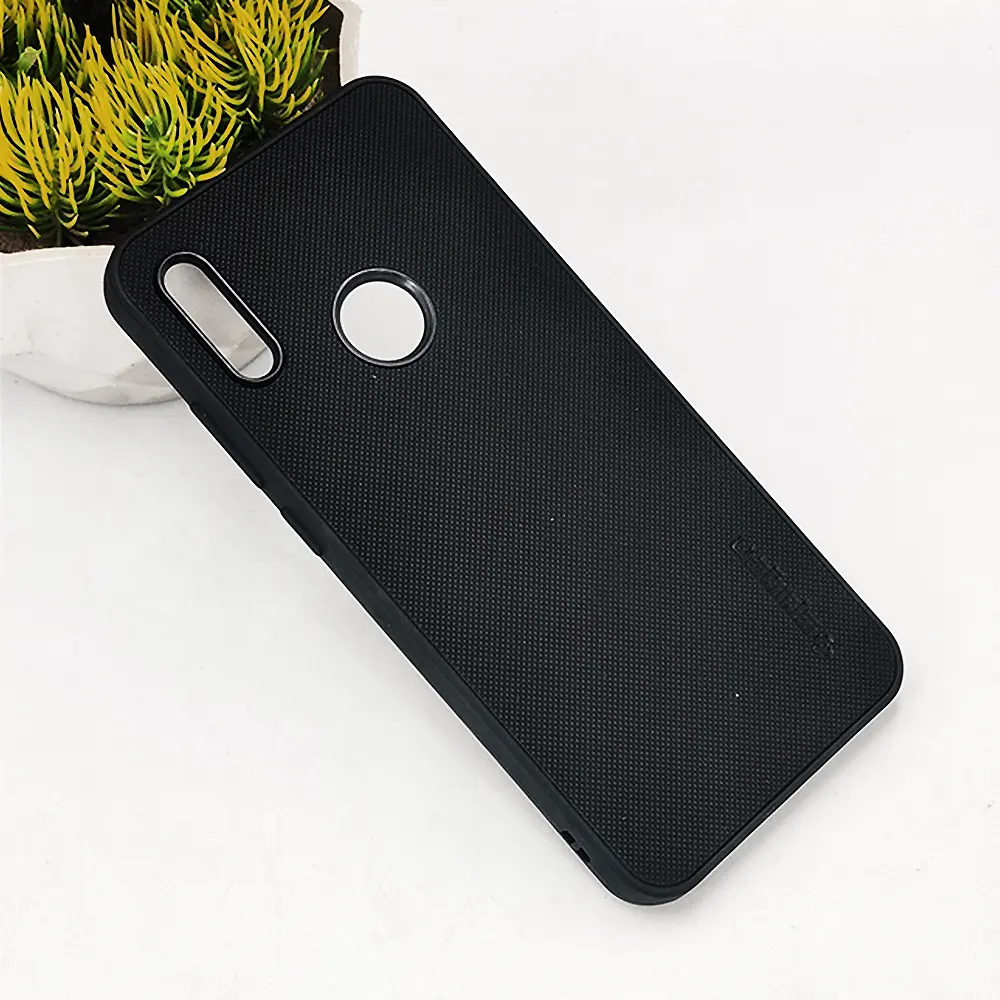 Huawei Y6 Prime 2019|Huawei Y6s|Honor 8A Spigen Hard Dotted Leather Back Case (Black)