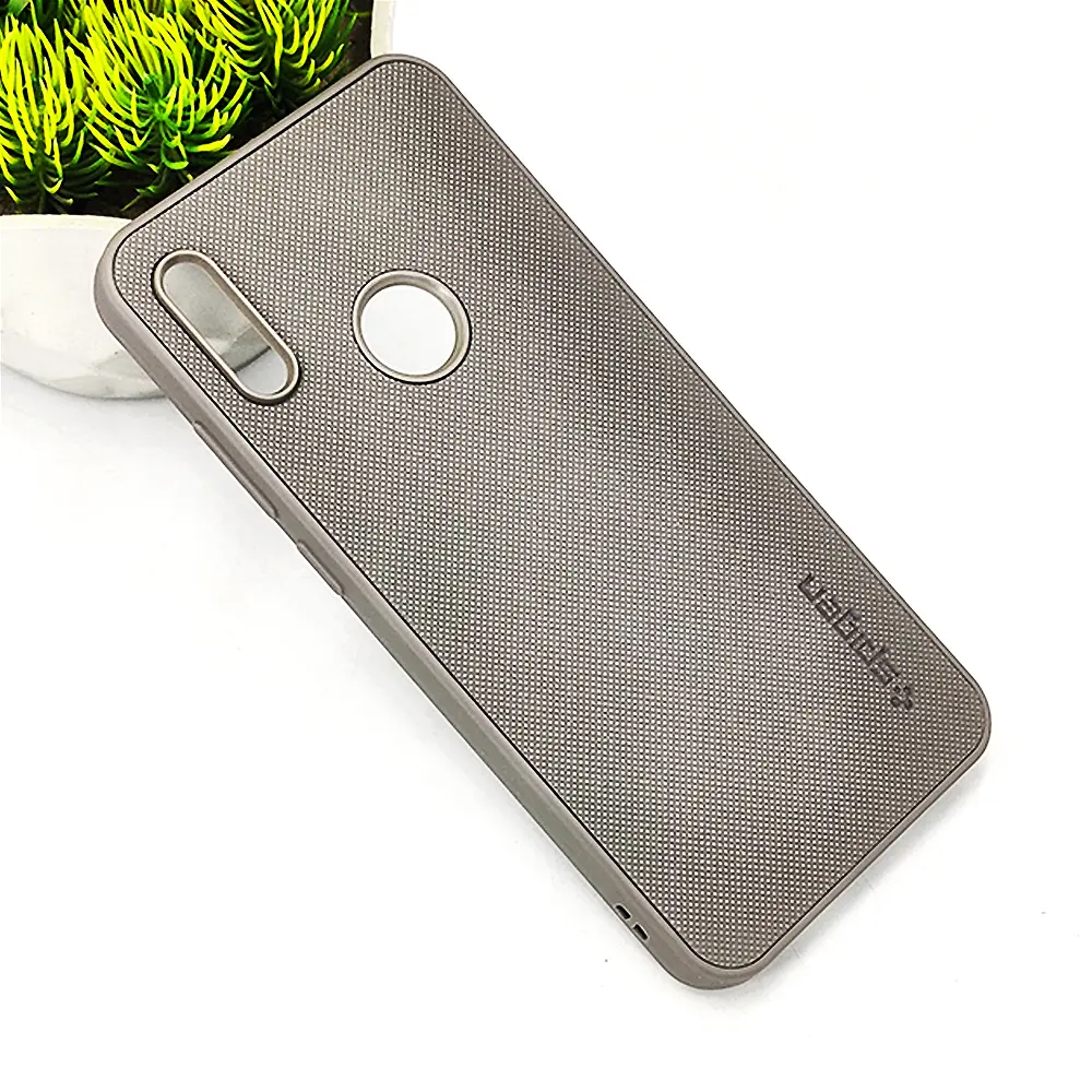 Huawei Y6 Prime 2019|Huawei Y6s|Honor 8A Spigen Hard Dotted Leather Back Case (Gray)