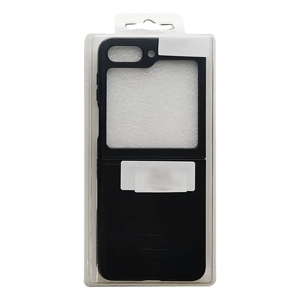 [PO32BSZFLP6-5-2] Samsung Galaxy Z Flip 6 VWK Premium Leather Feel Back Case (Black)