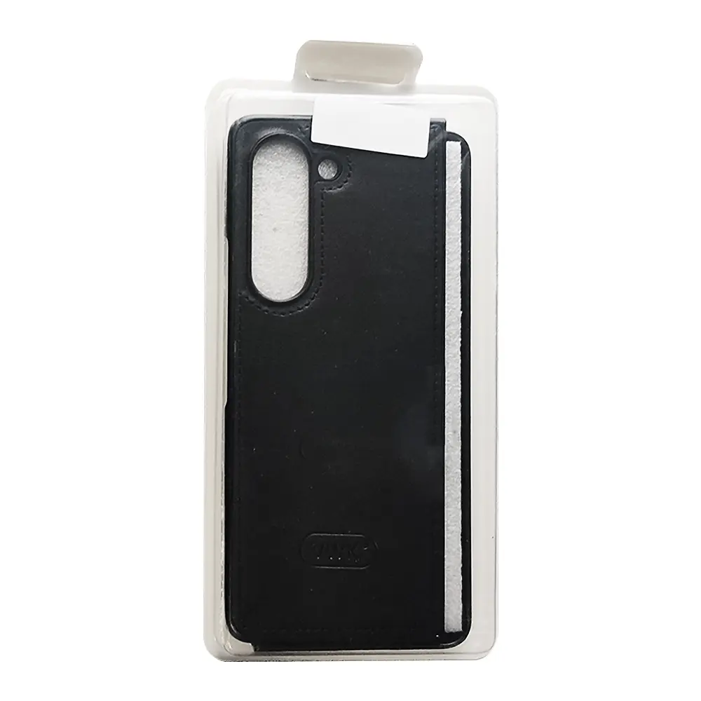 Samsung Galaxy Z Fold 5 VWK Premium Leather Feel Back Case (Black)