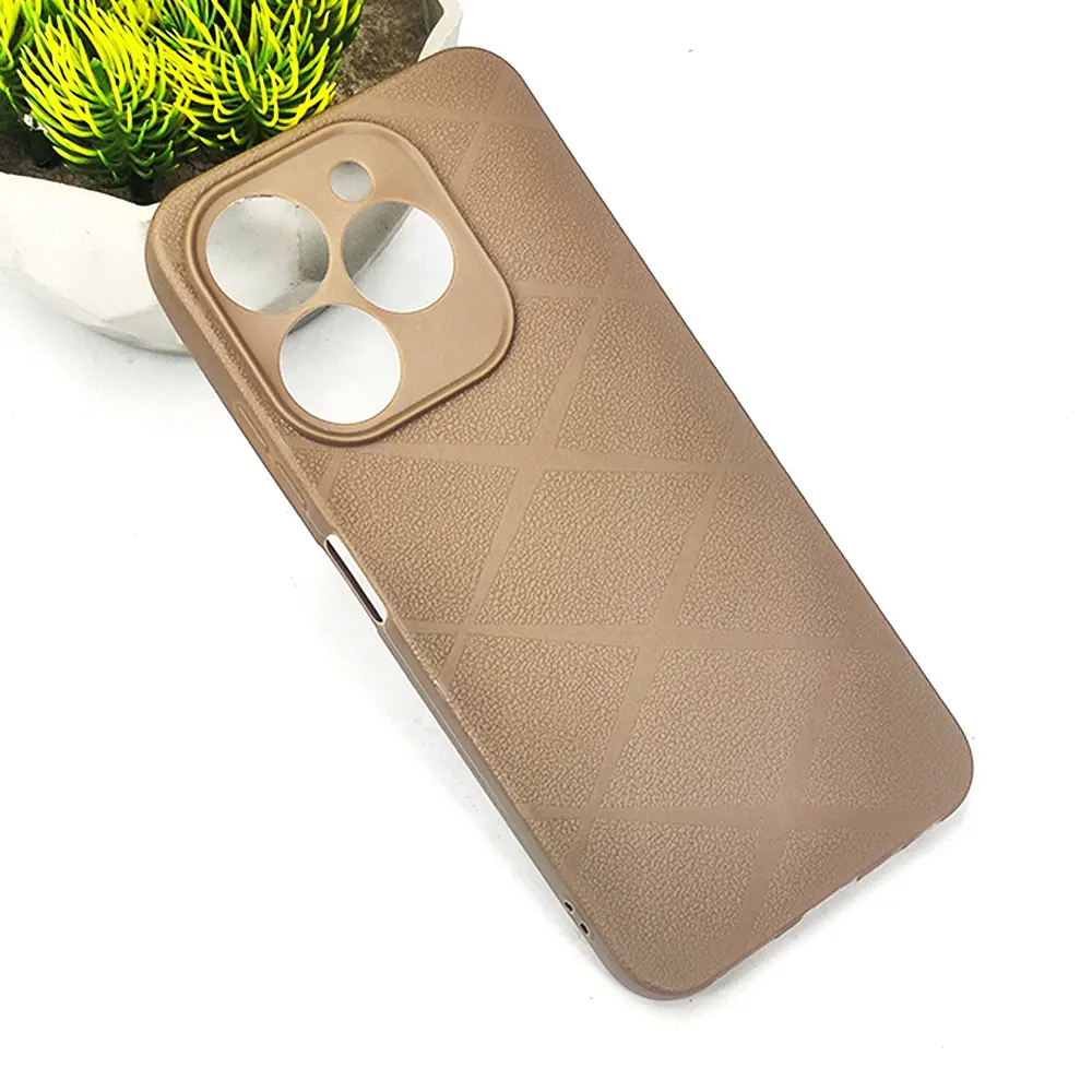 iTel A80 4G PU Leather Texture Skin Surfer Soft Silicone Back Case (Brown)