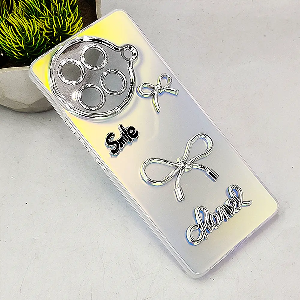 Tecno Camon 30S Fancy Chanel/Smile Mobile Back Case (White)