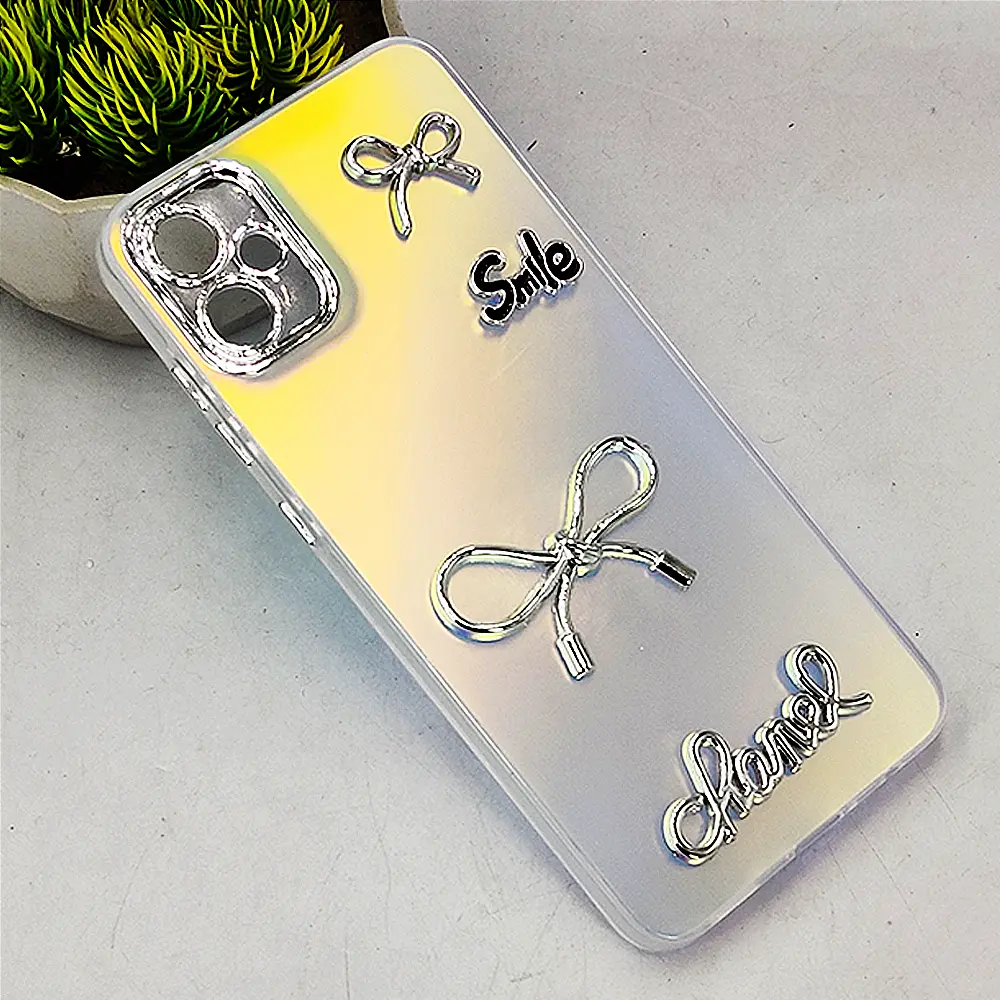 Samsung Galaxy A05 Fancy Chanel/Smile Mobile Back Case (White)