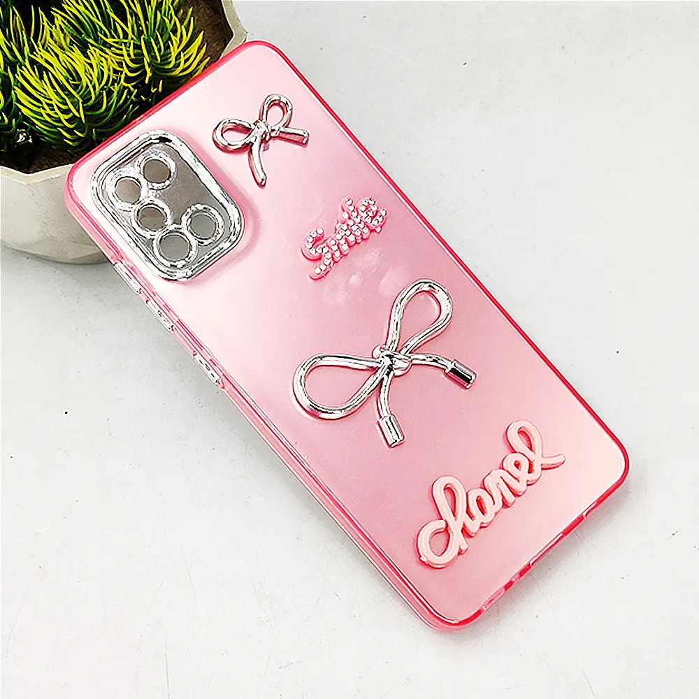 Samsung Galaxy A31 4G Fancy Chanel/Smile Mobile Back Case (Pink)