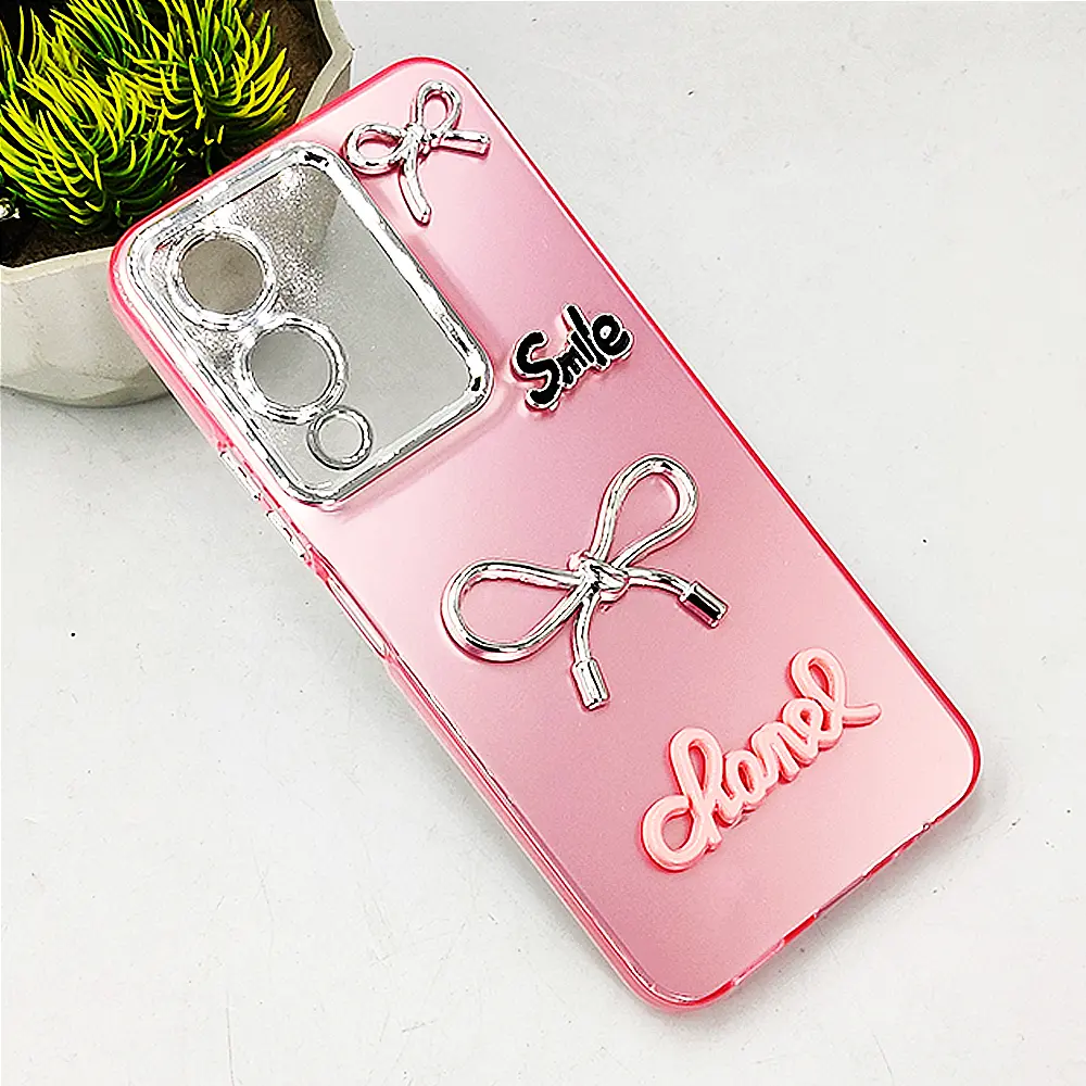  Vivo Y17s 4G Fancy Chanel/Smile Mobile Back Case (Pink)