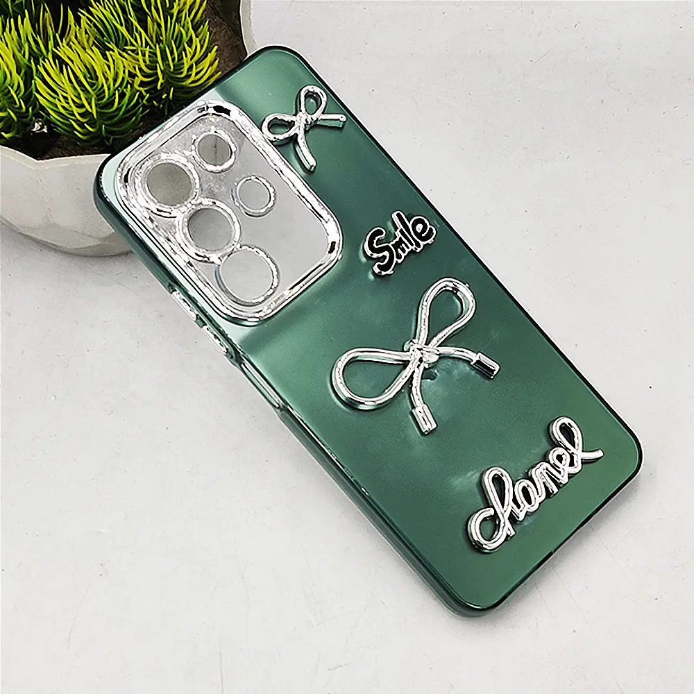 Vivo Y29 4G Fancy Chanel/Smile Mobile Back Case (Green)