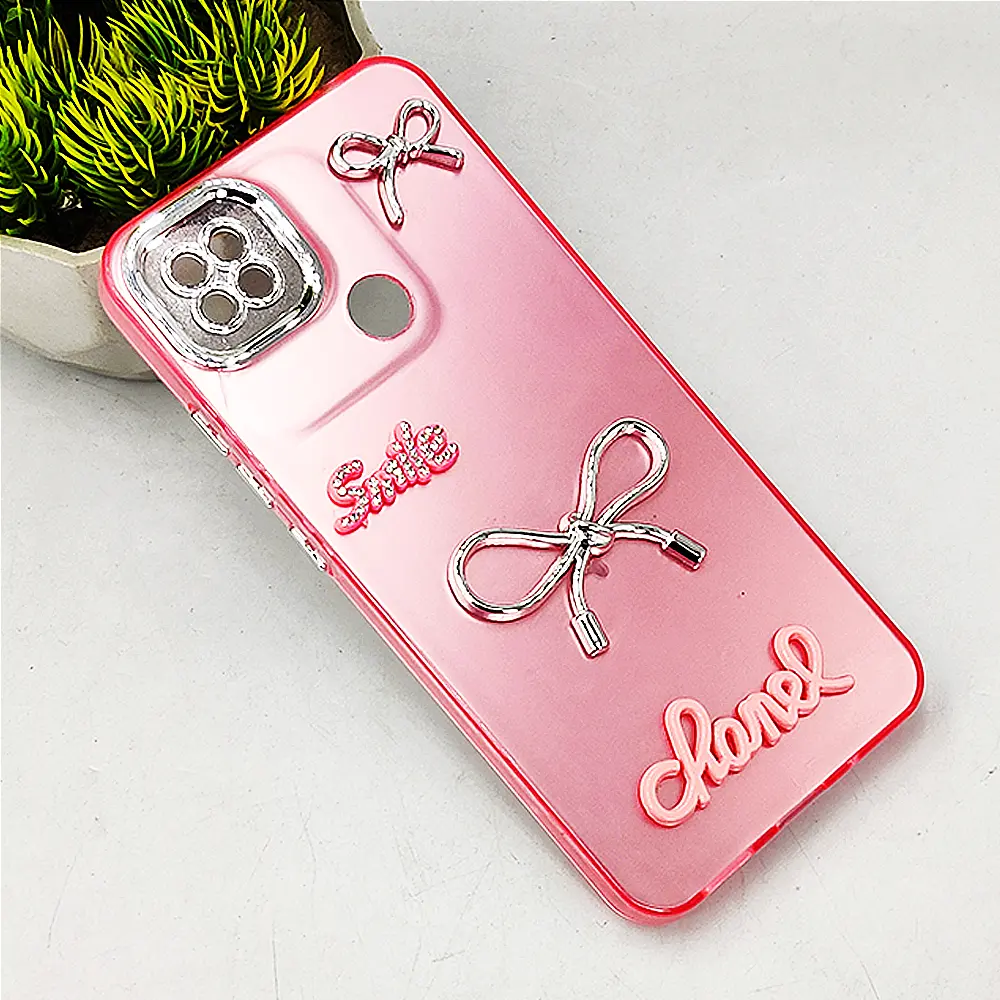 Xiaomi Redmi 9C|Redmi 10A|Poco C31 Fancy Chanel/Smile Mobile Back Case (Pink)