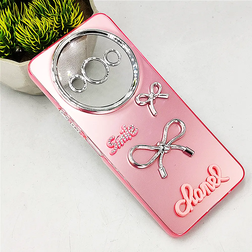 Xiaomi Redmi A3x|Redmi A3|Poco C61 4G Fancy Chanel/Smile Mobile Back Case (Pink)