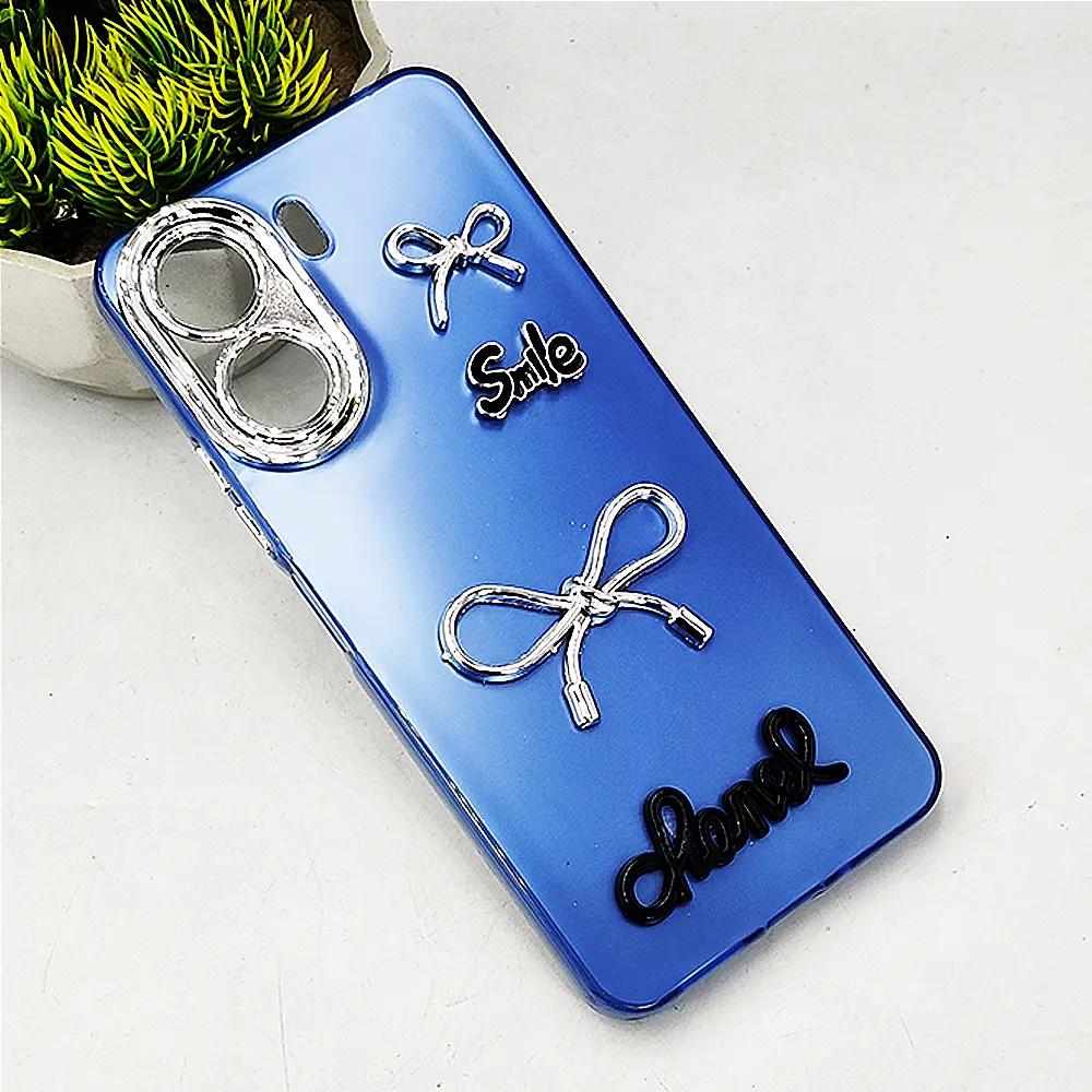 Xiaomi Redmi 13C|Poco C65 Fancy Chanel/Smile Back Case (Blue)