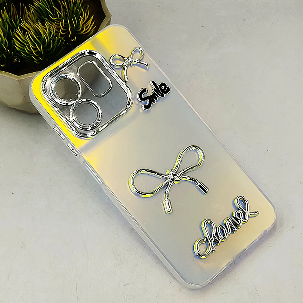 Infinix Hot 50i|Smart 9 HD|Smart 9 Fancy Chanel/Smile Back Case (Crystal)