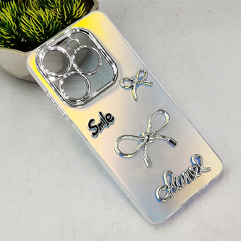 Infinix Hot 40i|Smart 8|Smart 8 Pro|Tecno Pop 8|Spark 20C|Spark 20 Fancy Chanel/Smile Mobile Back Case (Crystal)