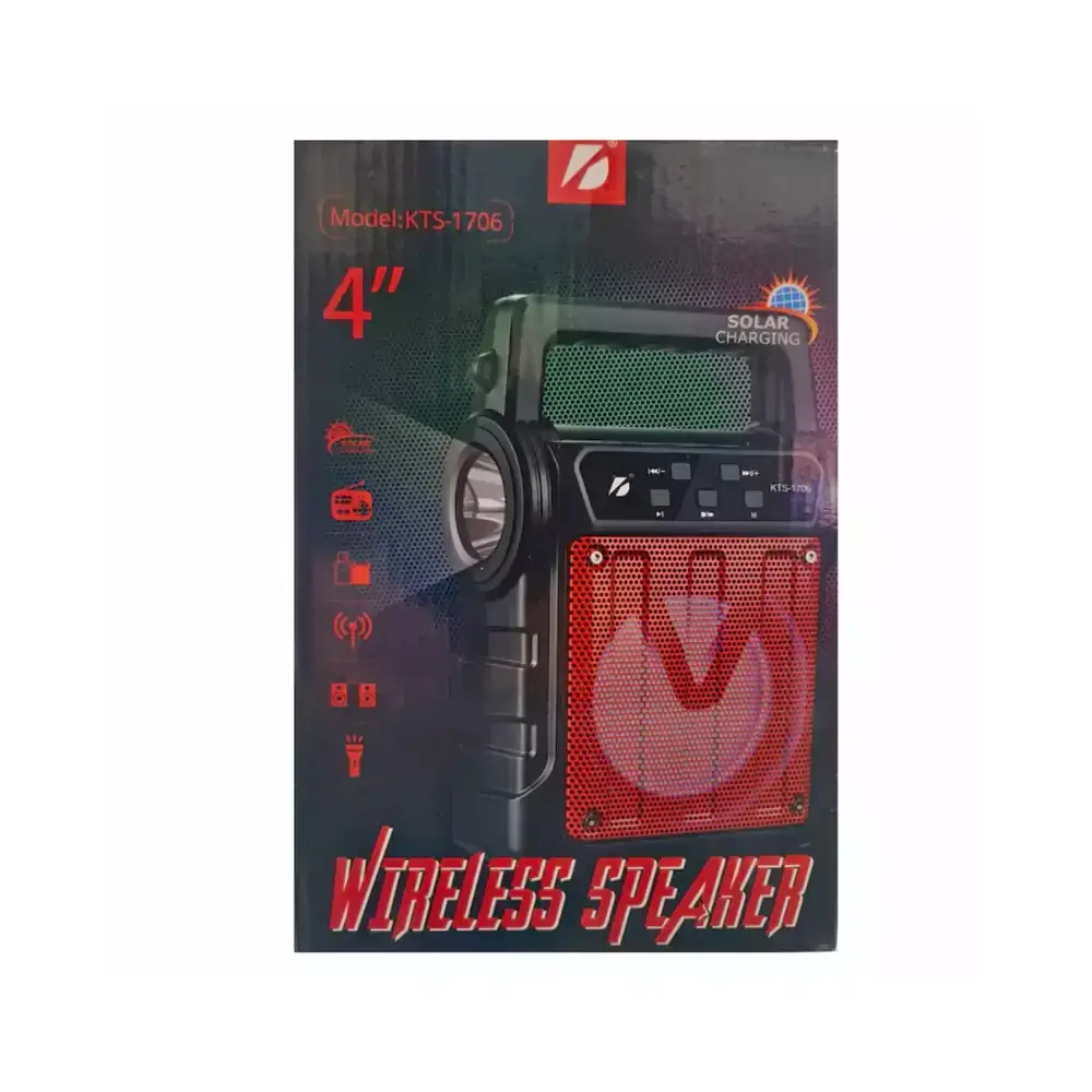 KTS-1706   4" Inch Wireless Bluetooth Speaker With Torch