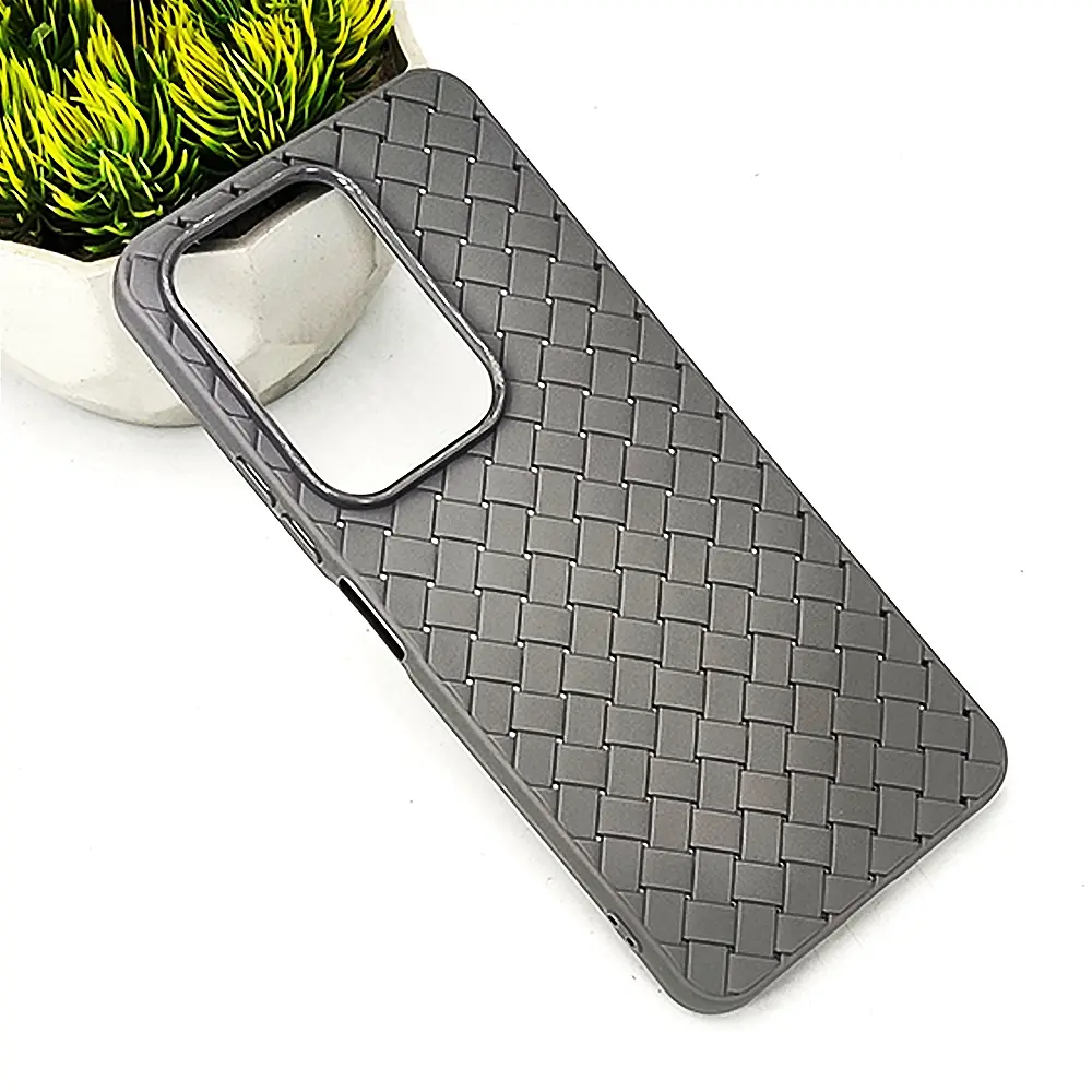Vivo Y29 4G|T4X 5G Woven With Leather Feel Soft Silicone Back Case (Natural Titanium)