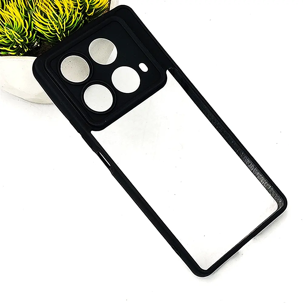 Infinix Note 40 4G Side Color & Transparent Spigen Back Case (Black)