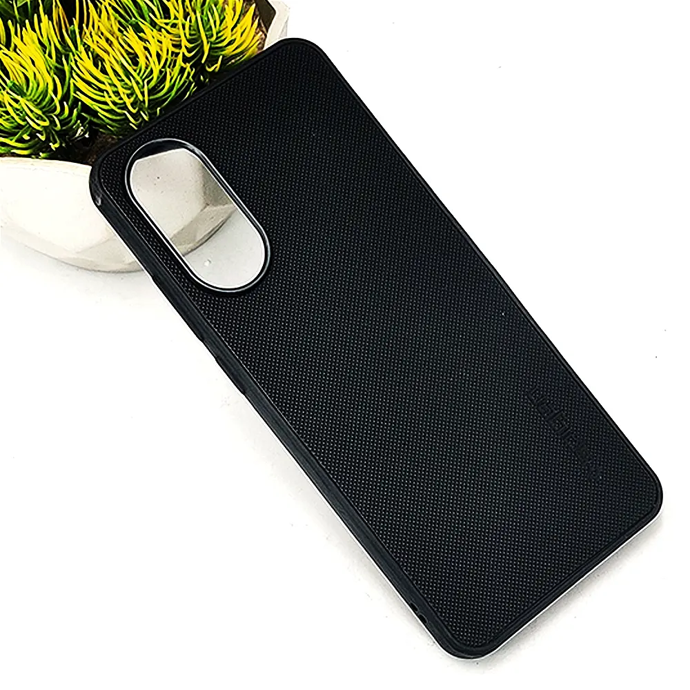 Oppo A78 4G Spigen Hard Dotted Leather Back Case (Black)